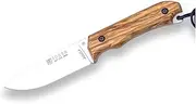 Bushcraft Joker Aguila CO104 Knife, Olive Wood Handle, Blade 10,5 cm, Includes Brown Leather Sheath, Tool for Fishing, Hiking, Camping and Hiking