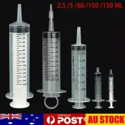 2-150ML Reusable Big Large Plastic Hydroponics Nutrient Measuring Syringe New