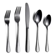 Black Flatware Set 20 Piece Service For 4 Black Titanium Plated Stainless Steel