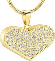 KETIME Stainless Steel Heart of Life Cremation Urn Pendant Ashes Memorial Necklace for My Dad/Mum/Son/Grandma/Grandpa