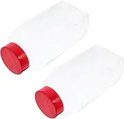 OHPHCALL Dual Flip Cap Plastic Seasoning Bottles Airtight Condiment Jars Salt Pepper Dispenser