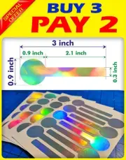 120 STICKERS DESTRUCTIBLE TAMPER PROOF WARRANTY SECURITY RAINBOW HOLOGRAM SEALS