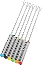 6pcs/Set Stainless Steel Chocolate Cheese Dessert Fondue Pot Forks Kitchen Tool Tableware