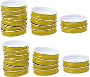 12pc Wide Mouth Jar Tinplate Lids Silicone Ring Canning Lid for 7cm Jar
