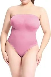 [Generic] Strapless Bodysuit For Women Seamless Shapewear Thong Body Shaper With Removable Straps Romper