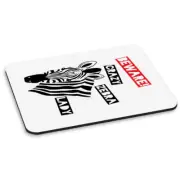 Beware Crazy Zebra Lady PC Computer Mouse Mat Pad - Animal Zoo Safari
