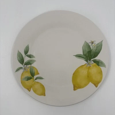NEW! Royal Norfolk Lemon Printed Ceramic Dinner Plate 10 1/2” Replacement Single