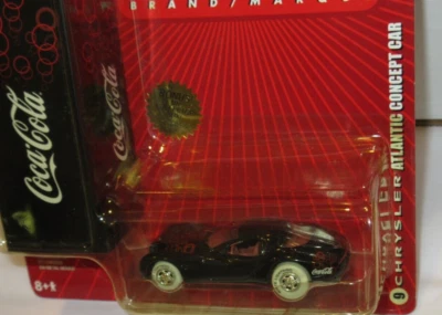 JOHNNY LIGHTNING CHRYSLER ATLANTIC CONCEPT w/ WHITE RUBBER TIRES & COCA COLA TIN