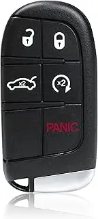 68394195 5-Button Smart Key Fob Remote Fits for 2019-2022 Dodge Challenger & Charger, Part Number: 68394195, FCC ID: M3N-40821302 Replacement Part