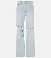 [Re/Done] Re/Done Loose Long distressed straight jeans 31 blue