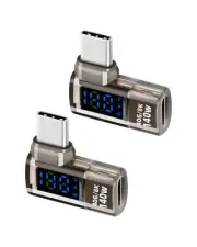 90 Degrees 140W USB C Male to USB C Female AdapterUSB Type C Converter40 Gbps...