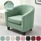 Jacquard Club Tub Sofa Cover Elastic Slipcovers with Seat Cushion Armchair Cover