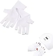 Anti UV Light Gloves for Gel Nail Lamp Dryer, UV Protection Gloves for Gel Manicures, UV Sun Protection Gloves (White)