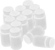 ERINGOGO 20Pcs Empty White Plastic Pill Bottles Refillable Storage Containers with Screw Cap for Organizing Tablets and Essentials for Home Travel Use
