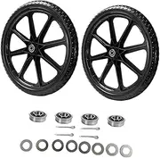 2 Pieces 20" Flat Tires Roller Wheel Sturdy Spare Parts Premium Wheelbarrow Wheels Garden Cart Tires for Utility Carts