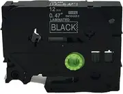 NEOUZA White On Black Label Tape Compatible for Brother Tz 335 Tze 335 12Mm 8M