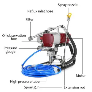 跨境貨源110V高壓無氣噴涂機噴乳膠漆油漆涂料無氣噴漆機廠家批發