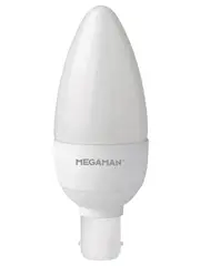 3.5 Watt : LED Candle B15 Warm 2800K 25,000hrs : Megaman