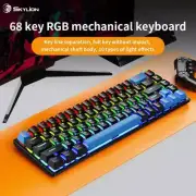 SKYLION K68 Wired Mechanical Keyboard 10Kinds of Colorful Lighting Gaming and Of