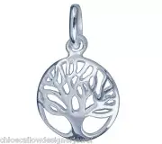 1x 925 Sterling Silver Tree of Life Round Pendant Necklace + Gift Bag