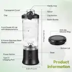 Portable Mini Blender USB Rechargeable Juicer Cup Bottle Smoothie Maker