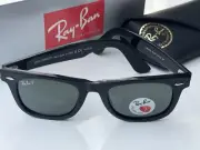 NEW Ray-Ban RB2140 Original WAYFARER 901/58 Polarized Green G-15 Sunglasses 50mm