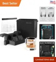 Premium Clear Ice Cube Maker - Whiskey Ice Ball Maker Mold Large 2 Inch - Cry...