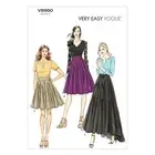 NEW Vogue V8980 Misses' Full Gored Skirt Pattern By Spotlight