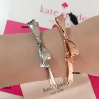 在飛比找Yahoo!奇摩拍賣優惠-全新 Kate Spade KS 大蝴蝶結銀色手環