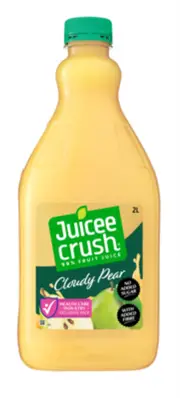 Juicee Crush Juice Cloudy Pear 99% 2 Lt x 1