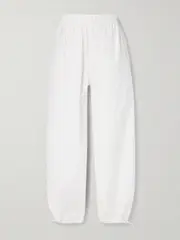 [WARDROBE.NYC] WARDROBE.NYC - Beach Cotton-blend Shell Track Pants - White - large large White