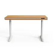 Maestro Furniture Parco Duo Motor Sit & Stand Comptuer Gaming Working Home Office Desk 140cm Light Walnut