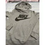 九成新❗️ NIKE 灰色 高領 帽T 內有刷毛 運動風 親子裝 情侶裝 男女皆可