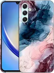 [GlamCase] for Samsung Galaxy A34 5G, Samsung Galaxy A34 5G Case - Abstract Marble Pattern Printed Slim & Sleek Cute Plastic Protective Designer Back Phone Case/Cover for Samsung Galaxy A34 5G