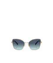 Geometric frame sunglasses 58 faint golden