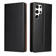For Samsung Galaxy S22 Ultra Case Leather Flip Wallet Folio Cover Black