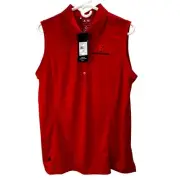 Adidas Puremotion Everett Crimson Tide Sleeveless Polo Shirt XL High School NWT