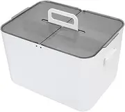 Clear Storage Box Container,Large Double?Layer Plastic Medicine Storage Box Medicine Organizer Box for Home.