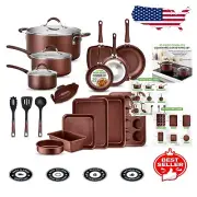 Comprehensive 20-Piece Non-Stick Kitchen Cookware with Cool-Touch Handles