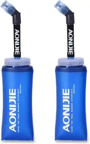 Azarxis Hydration Soft Flask 350Ml 600 Ml Running Water Bottle 2 Pack