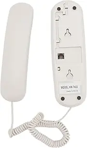 Jectse Corded Home Phone, Stable Performance Wall Phone Scratch Resistant for Home (White)