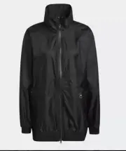Women’s Adidas Stella McCartney Shiny Woven Track Top Windbreaker Jacket Black