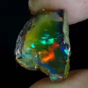 07.20Ct Amazing Ethiopian "Play-Of-Color" Fire Opal Oil Rough 100% Natural Gems