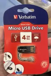 NEW IN PACKAGE VERBATIM 4GB STORE N GO USB BLACK USB FLASH DRIVE