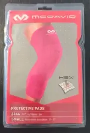 McDavid - Hex Pink Leg Sleeves W/ Protective Pads Set (2) -Unisex Size Small (S)