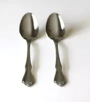 Oneida True Rose Teaspoons Lot of 2 NIP 18/0 Stainless Flatware Set Glossy