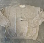 Jerzees Pullover Crewneck Sweatshirt Men’s Sz XL Gray Solid NWT