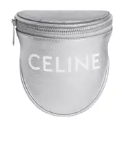 small zipped purse in laminated calfskin with celine print One size silver