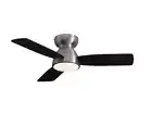 FANNEHONNE CA000088628 Lidia 32" Black Flush Mount Ceiling Fan+Light+Remote