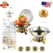 5 QT Chafing Dish Set with Removable Glass Lid for Weddings & Banquets